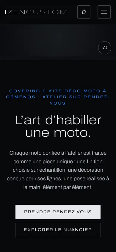 IzenCustom sur mobile